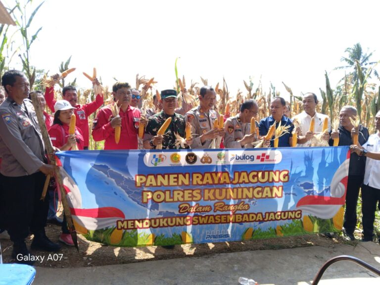 Satresnarkoba Polres Kuningan Dukung Program Swasembada Pangan melalui Pemanfaatan Lahan Produktif*